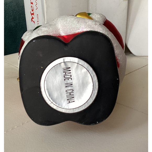 Santa Christmas Tree Ornament Large Mercury Glass 9” In Box Vntg By Roman EUC - Picture 6 of 11